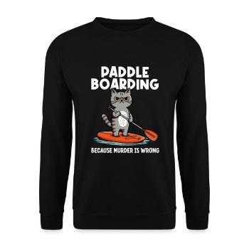 Paddleboarding Paddle Board SUP Paddleboarder - Unisex Sweatshirt - black - Front - Alina (178cm) & Michal (187cm)