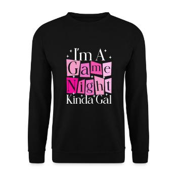 board game night - Unisex Pullover - Schwarz - Vorne - Alina (178cm) & Michal (187cm)