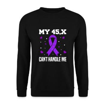 Guerrier du syndrome de Turner - Sweat-shirt Unisexe - noir - Devant - Alina (178cm) & Michal (187cm)