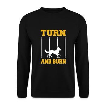 Canine Dog Agility - Unisex Sweatshirt - black - Front - Alina (178cm) & Michal (187cm)
