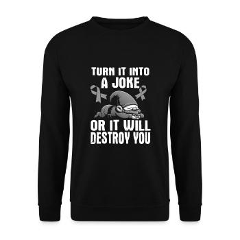 Warrior Parkinson Awareness - Unisex Sweatshirt - black - Front - Alina (178cm) & Michal (187cm)