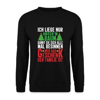 Noël drôle réveillon de Noël - Sweat-shirt Unisexe - noir - Devant - Alina (178cm) & Michal (187cm)