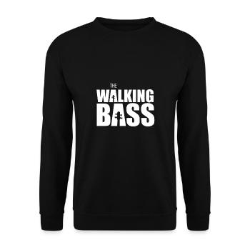 Bass Player Gift THE WALKING BASS Bassist Geschenk - Unisex Pullover - Schwarz - Vorne - Alina (178cm) & Michal (187cm)