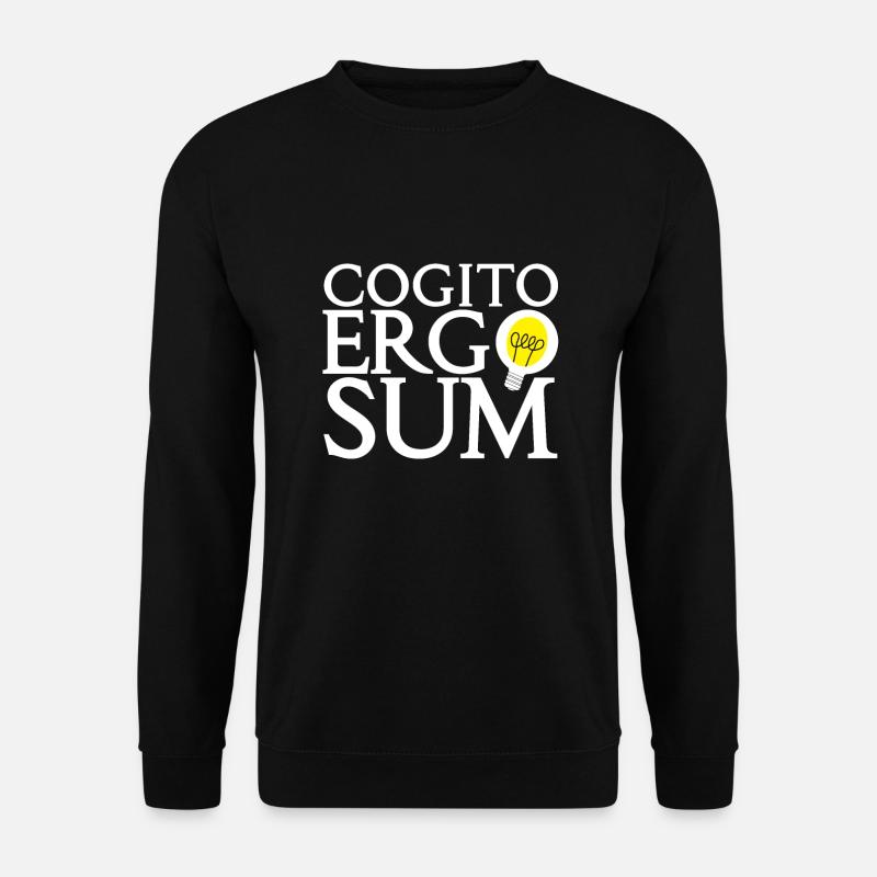 cogito, ergo sum - Latein: ich denke also bin ich - Unisex Pullover - Schwarz