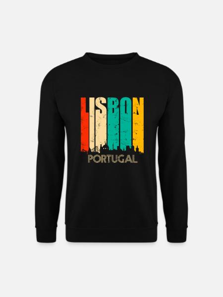 Lissabon Portugal - Unisex Pullover - Schwarz