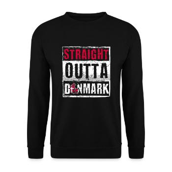 Straight Outta Denmark - Unisex Pullover - Schwarz - Vorne - Alina (178cm) & Michal (187cm)