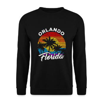 Orlando Florida - Unisex Pullover - Schwarz - Vorne - Alina (178cm) & Michal (187cm)
