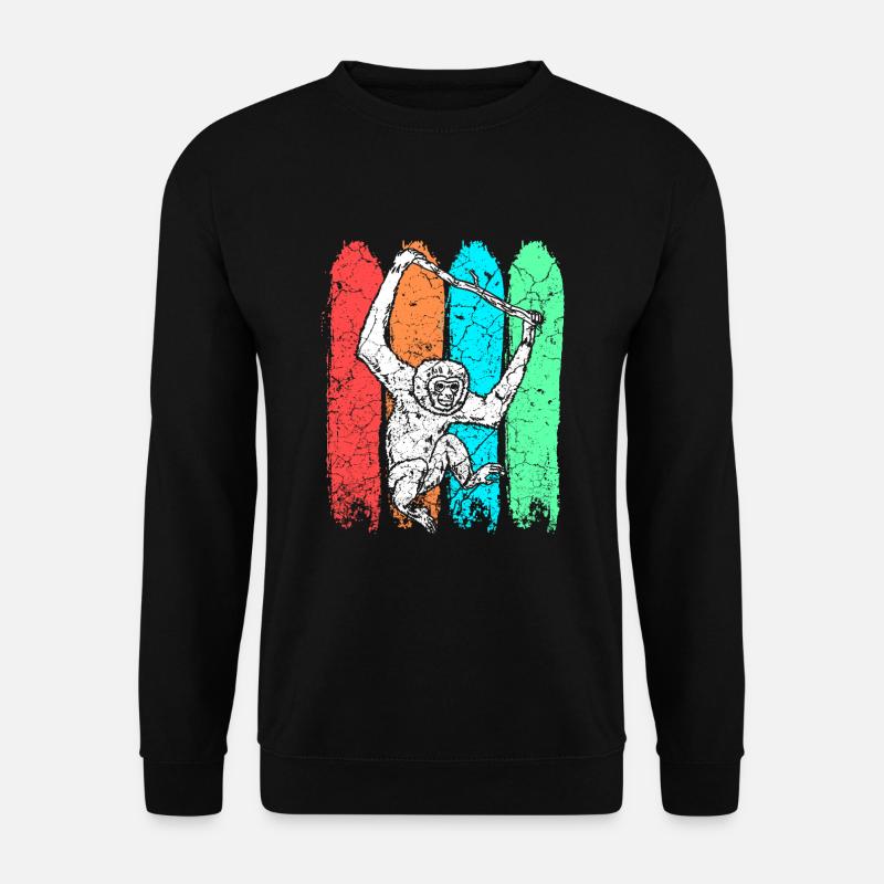 Affe Gibbon - Unisex Pullover - Schwarz