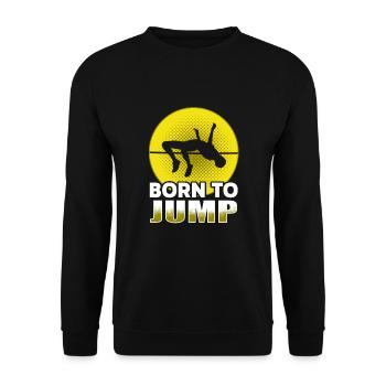 Hochsprung Leichtathletik - Unisex Pullover - Schwarz - Vorne - Alina (178cm) & Michal (187cm)