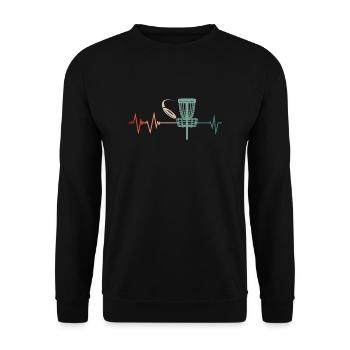 Battement de cœur de disque de golf - Sweat-shirt Unisexe - noir - Devant - Alina (178cm) & Michal (187cm)