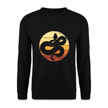 Snake - Unisex Sweatshirt - black - Front - Alina (178cm) & Michal (187cm)