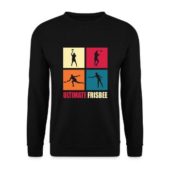 Ultimate Frisbee - Unisex Sweatshirt - black - Front - Alina (178cm) & Michal (187cm)