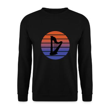 harp - Unisex Sweatshirt - black - Front - Alina (178cm) & Michal (187cm)