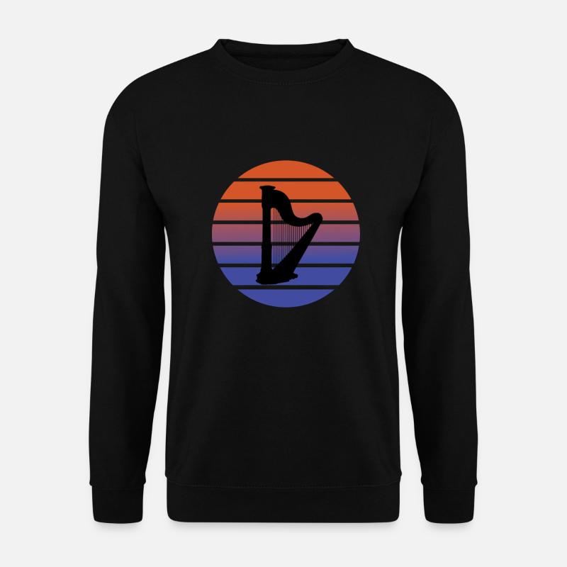Harfe - Unisex Pullover - Schwarz