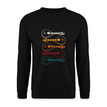 Mandolinen - Unisex Pullover - Schwarz - Vorne - Alina (178cm) & Michal (187cm)