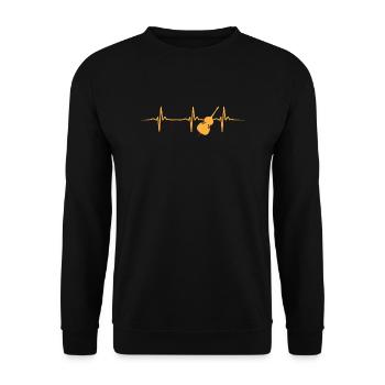 Battement de cœur contrebasse - Sweat-shirt Unisexe - noir - Devant - Alina (178cm) & Michal (187cm)