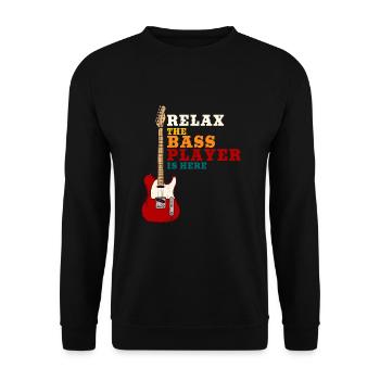 bassist - Unisex Sweatshirt - black - Front - Alina (178cm) & Michal (187cm)