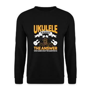 Ukulele - Sweat-shirt Unisexe - noir - Devant - Alina (178cm) & Michal (187cm)