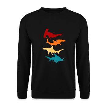 Hammerhaie cadeau - Sweat-shirt Unisexe - noir - Devant - Alina (178cm) & Michal (187cm)