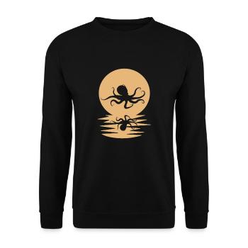 Pieuvres - Sweat-shirt Unisexe - noir - Devant - Alina (178cm) & Michal (187cm)