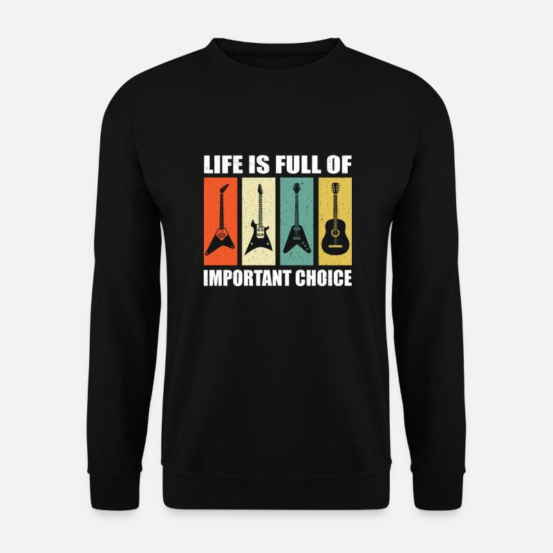 Gitarren - Unisex Pullover - Schwarz