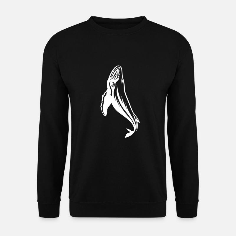 Buckelwal - Unisex Pullover - Schwarz