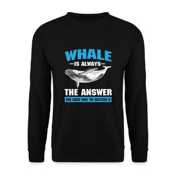 C’est un sort de baleine - Sweat-shirt Unisexe - noir - Devant - Alina (178cm) & Michal (187cm)