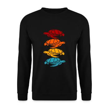 tortoises - Unisex Sweatshirt - black - Front - Alina (178cm) & Michal (187cm)