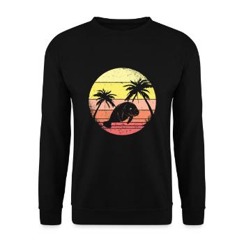 Larmas et les palmiers - Sweat-shirt Unisexe - noir - Devant - Alina (178cm) & Michal (187cm)