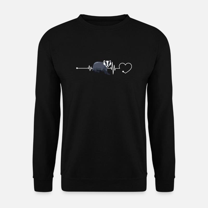 Dachs Herzschlag - Unisex Pullover - Schwarz
