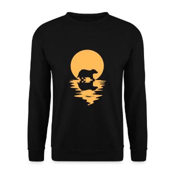 Roof - Unisex Sweatshirt - black - Front - Alina (178cm) & Michal (187cm)