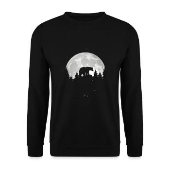 bear - Unisex Sweatshirt - black - Front - Alina (178cm) & Michal (187cm)