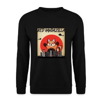 Red Pandazilla cadeau Panda Rouge - Sweat-shirt Unisexe - noir - Devant - Alina (178cm) & Michal (187cm)