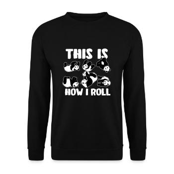 Panda cadeau - Sweat-shirt Unisexe - noir - Devant - Alina (178cm) & Michal (187cm)