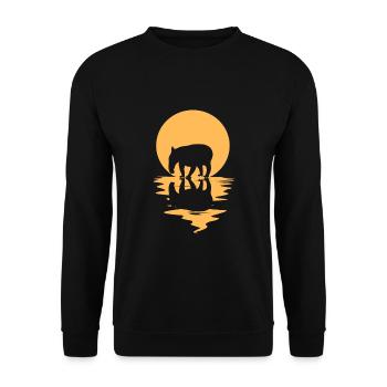 Tapir - Unisex Pullover - Schwarz - Vorne - Alina (178cm) & Michal (187cm)