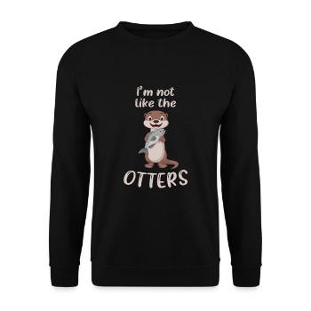Loutres - Sweat-shirt Unisexe - noir - Devant - Alina (178cm) & Michal (187cm)