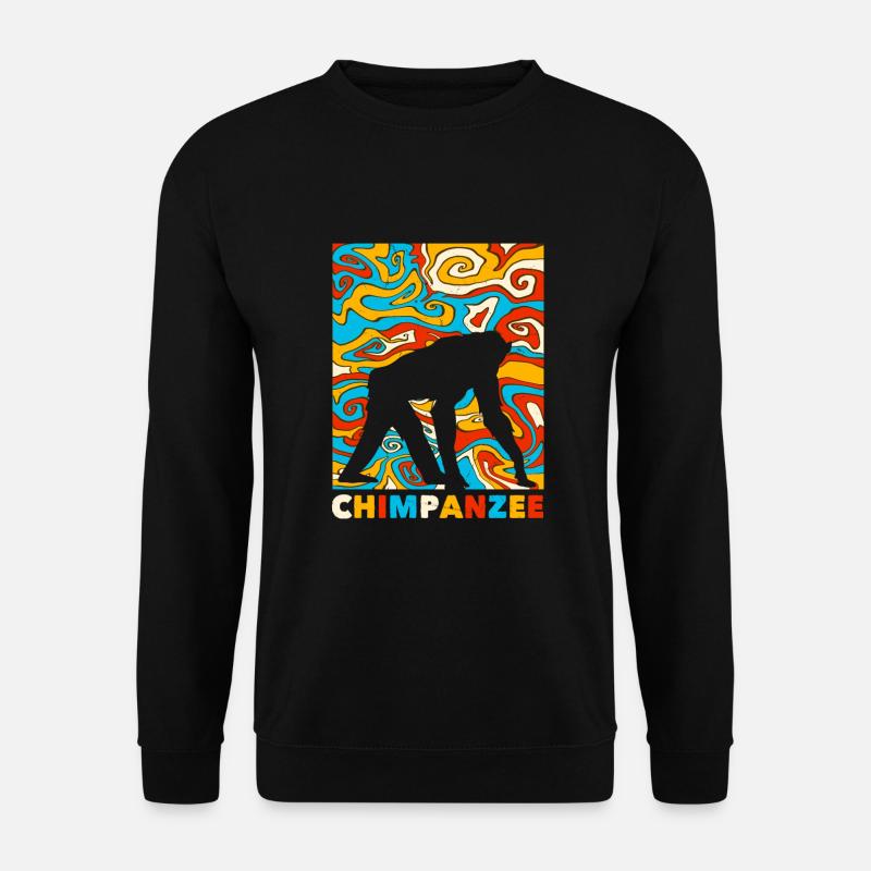 Schimpanse - Unisex Pullover - Schwarz