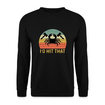 Crabes Manger fruits de mer - Sweat-shirt Unisexe - noir - Devant - Alina (178cm) & Michal (187cm)