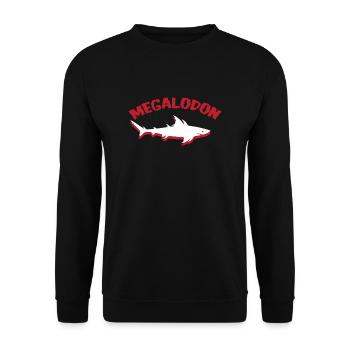 megalodon - Unisex Sweatshirt - black - Front - Alina (178cm) & Michal (187cm)