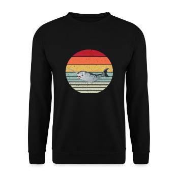 Narwal - Unisex Pullover - Schwarz - Vorne - Alina (178cm) & Michal (187cm)
