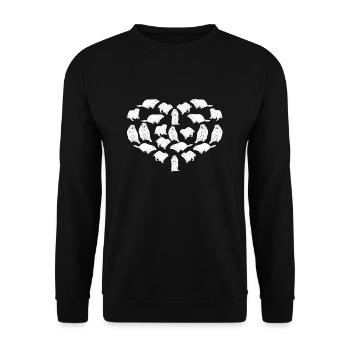 Murmeltiere - Unisex Pullover - Schwarz - Vorne - Alina (178cm) & Michal (187cm)