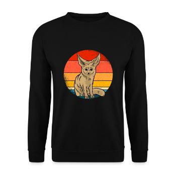 Fennek - Unisex Pullover - Schwarz - Vorne - Alina (178cm) & Michal (187cm)