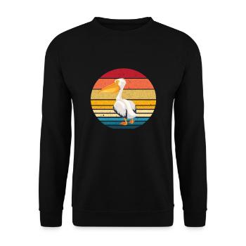 Pélican - Sweat-shirt Unisexe - noir - Devant - Alina (178cm) & Michal (187cm)