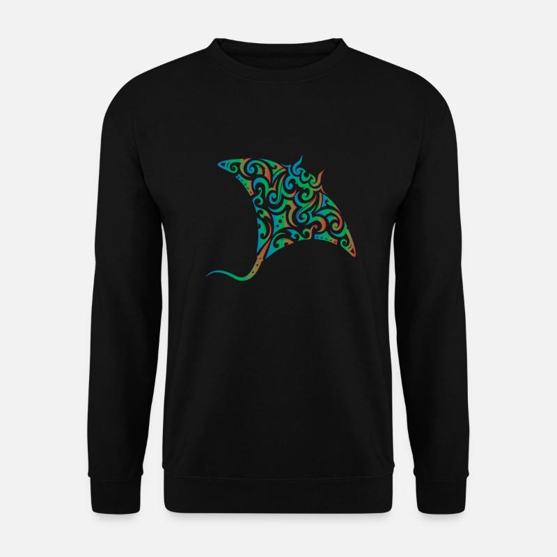 Manta Rochen Geschenk - Unisex Pullover - Schwarz