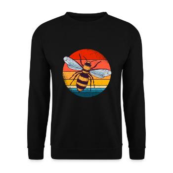 Abeille - Sweat-shirt Unisexe - noir - Devant - Alina (178cm) & Michal (187cm)