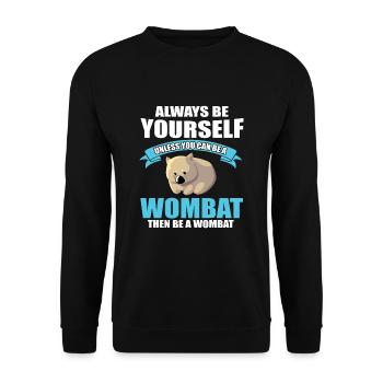 Wombat - Sweat-shirt Unisexe - noir - Devant - Alina (178cm) & Michal (187cm)