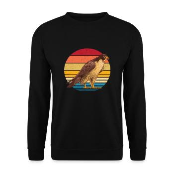 Wanderfalke - Unisex Pullover - Schwarz - Vorne - Alina (178cm) & Michal (187cm)