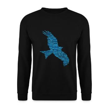 Wanderfalke Geschenk - Unisex Pullover - Schwarz - Vorne - Alina (178cm) & Michal (187cm)