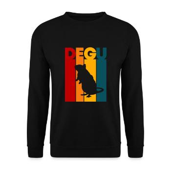 Degu Gift - Unisex Sweatshirt - black - Front - Alina (178cm) & Michal (187cm)