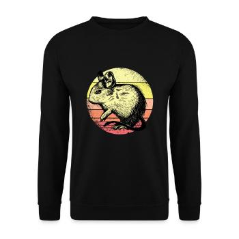 Degu Silhouette - Unisex Pullover - Schwarz - Vorne - Alina (178cm) & Michal (187cm)